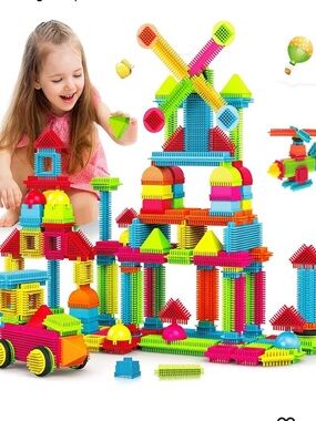 100 Piece Bristle Blocks kid building toys battat DIY Craft Activities